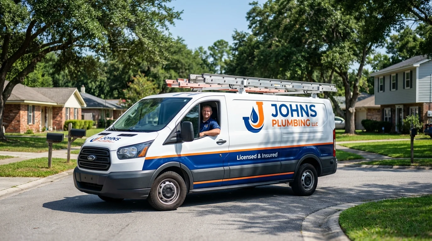 Johns Plumbing LLC service van in Whitesburg, KY